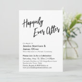 Moderne kalligrafie Minimalistisch Leef Gelukkig N Kaart (Staand voorkant)