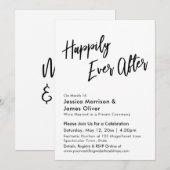 Moderne kalligrafie Minimalistisch Leef Gelukkig N Kaart (Voorkant / Achterkant)