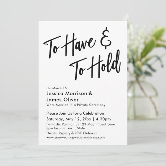 Moderne kalligrafie Minimalistisch Om te hebben en Kaart (Staand voorkant)