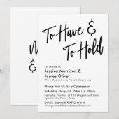 Moderne kalligrafie Minimalistisch Om te hebben en Kaart (Voorkant / Achterkant)