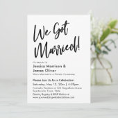 Moderne kalligrafie Minimalistisch We Zijn Getrouw Kaart (Staand voorkant)