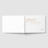 Moderne kalligrafie minimalistisch withuwelijk gastenboek (Volledig)