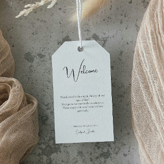 Moderne kalligrafie Minimalistische Trouwfeest Cadeaulabel