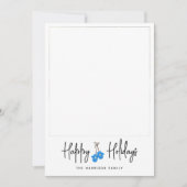 Moderne kalligrafie Mittens-fotoflat Feestdagenkaart (Voorkant)