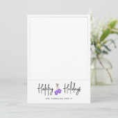 Moderne kalligrafie Mittens-fotoflat Feestdagenkaart (Staand voorkant)