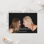 Moderne kalligrafie-Moederdag fotokaart Kaart (Voorkant / Achterkant in situ)