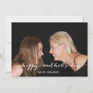 Moderne kalligrafie-Moederdag fotokaart Kaart