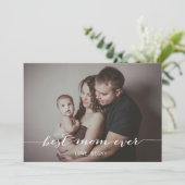 Moderne kalligrafie-Moederdag fotokaart Kaart (Staand voorkant)