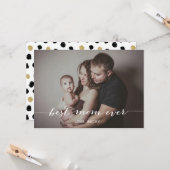 Moderne kalligrafie-Moederdag fotokaart Kaart (Voorkant / Achterkant in situ)