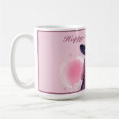 Moderne kalligrafie Moeders Foto Plum Waterverf Koffiemok (Links)