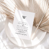 Moderne kalligrafie Monogram bruiloft Kaart