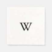 Moderne kalligrafie-monogram bruiloft Napkin Servet (Voorkant)