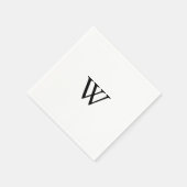 Moderne kalligrafie-monogram bruiloft Napkin Servet (Hoek)