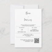 Moderne kalligrafie monogram | Fotobruiloft Save The Date (Achterkant)