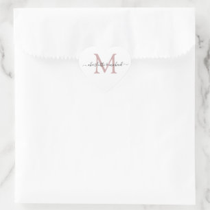 Moderne kalligrafie Monogram hart Sticker