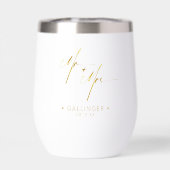 Moderne kalligrafie Mr & Mrs Goud ID1025 (Achterkant)