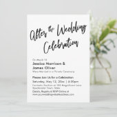 Moderne kalligrafie na de bruiloftviering kaart (Staand voorkant)