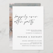 Moderne kalligrafie na partijfoto kaart (Voorkant / Achterkant)