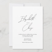 Moderne kalligrafie Namen Stijlvolle bruiloft Kaart (Voorkant)