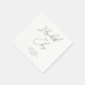 Moderne kalligrafie Namen Stijlvolle bruiloft Servet (Hoek)