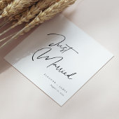 Moderne kalligrafie net getrouwd : gepersonaliseer servet