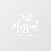 Moderne kalligrafie Net getrouwd Huwelijksauto Raamsticker (Vel)