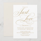 Moderne kalligrafie niets fancy alleen liefde brui kaart (Voorkant / Achterkant)