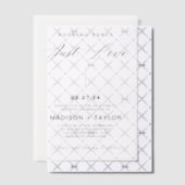 Moderne kalligrafie niets Fancy gewoon liefdeshuwe Vellum Uitnodigingen (Offset (Uitnodiging))