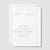 Moderne kalligrafie niets Fancy gewoon liefdeshuwe Vellum Uitnodigingen (Offset)