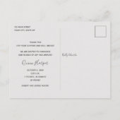 Moderne kalligrafie Nieuwe baby Dank je wel Briefkaart (Achterkant)