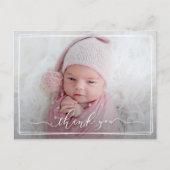 Moderne kalligrafie Nieuwe baby Dank je wel Briefkaart (Voorkant)