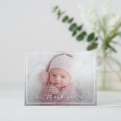 Moderne kalligrafie Nieuwe baby Dank je wel Briefkaart (Staand voorkant)