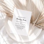 Moderne kalligrafie Nuestra Boda Wedding Kaart<br><div class="desc">Deze moderne calligrafie nuestra boda trouwuitnodiging is perfect voor een rustige bruiloft. Het eenvoudige en elegante ontwerp kenmerkt klassieke en fancy manuscripttypografie in zwart-wit.</div>