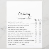 Moderne kalligrafie Oh Baby shower Game (Voorkant)