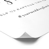 Moderne kalligrafie Oh Snap bruiloft hashtag teken Poster (Hoek)