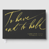 Moderne kalligrafie Om een bruiloft te hebben en t Gastenboek (Voorkant)