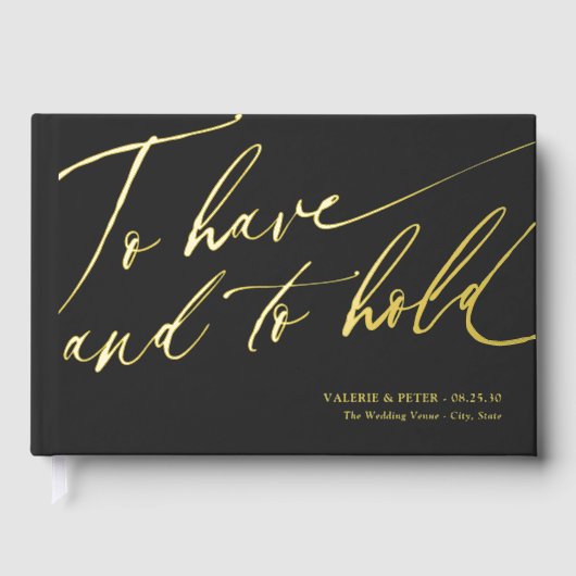 Moderne kalligrafie Om een bruiloft te hebben en t Gastenboek (Voorkant)