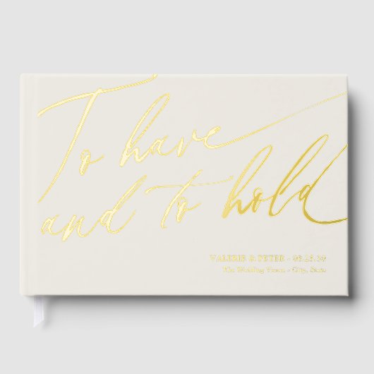 Moderne kalligrafie om een bruiloft te hebben en t gastenboek (Voorkant)