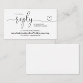 Moderne kalligrafie Online Wedding Website RSVP Informatiekaartje (Voorkant / Achterkant)