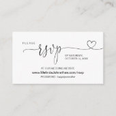 Moderne kalligrafie Online Wedding Website RSVP Informatiekaartje (Voorkant)