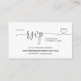 Moderne kalligrafie Online Wedding Website RSVP Informatiekaartje