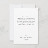 Moderne kalligrafie Onmiddellijke foto Hartelijk d Kaart (Achterkant)