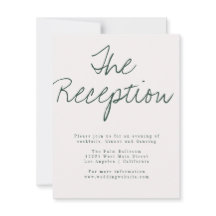 Moderne kalligrafie ontvangstkaart