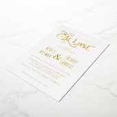 Moderne kalligrafie op laatste bruiloft folie uitnodiging (Gedraaid)