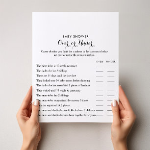 Moderne kalligrafie over of onder Baby shower game