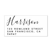 Moderne kalligrafie Oversize het Adres van de Teru Zelfinktende Stempel (Design)