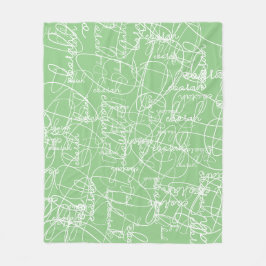 Moderne kalligrafie Patroon van Handtekeningen Sag Fleece Deken