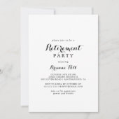Moderne kalligrafie Pensioen Partij Kaart (Voorkant)