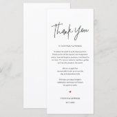 Moderne kalligrafie Plaats instelling Dank u kaart (Voorkant / Achterkant)
