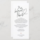 Moderne kalligrafie Plaats instelling Dank u kaart (Voorkant / Achterkant)